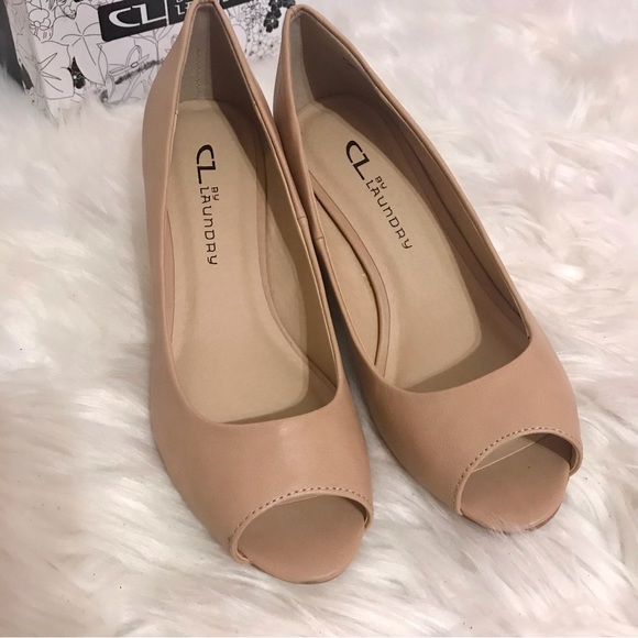 Chinese Laundry Noreen smooth peep toe wedges size 7.5 - Picture 5 of 6